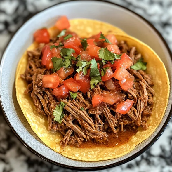 A plate of food with a taco shell and meat.