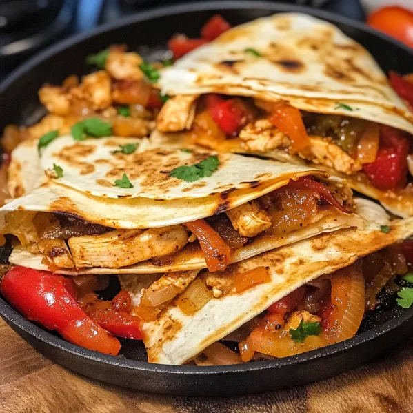 A pan of food with a burrito on top.