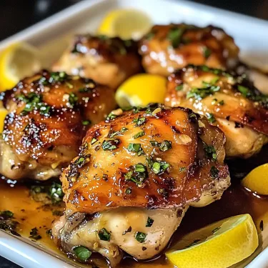 Chicken with lemon and herbs.