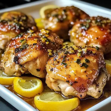 Chicken with lemon and herbs.