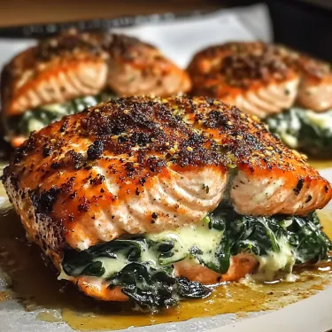 A plate of fish with greens on top.