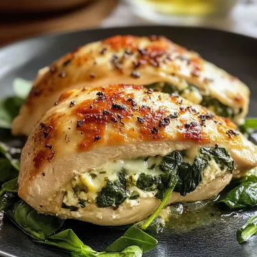 Chicken with greens on a plate.