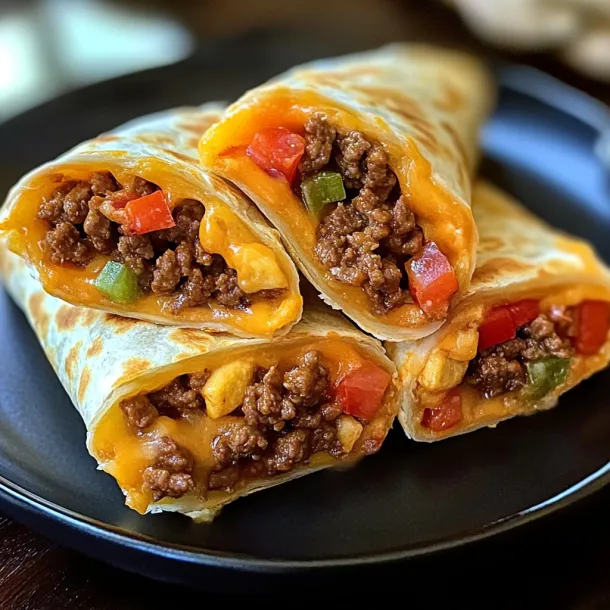 A plate of food with a burrito on it.