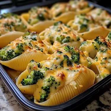 A pan of broccoli and cheese casserole.