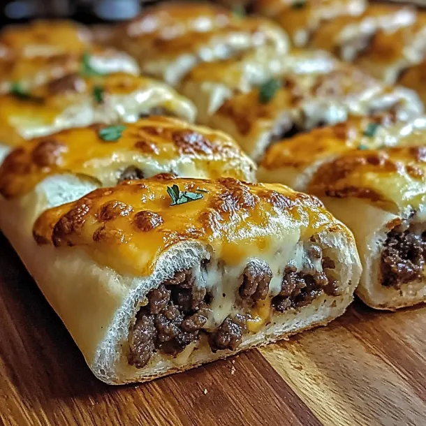 A plate of food with a cheese and meat pastry.
