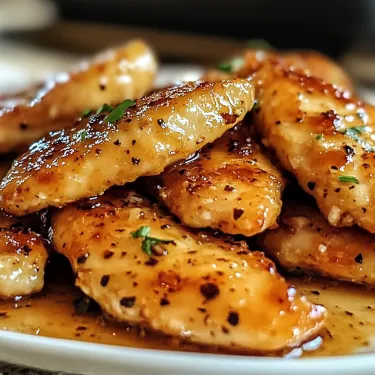 Plate with sauced chicken pieces.
