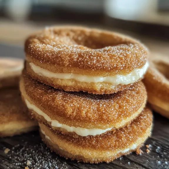 A bunch of doughnuts piled with white icing.