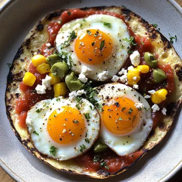 Two eggs on a pizza.