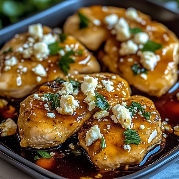 A bowl of chicken with cheese and sauce.