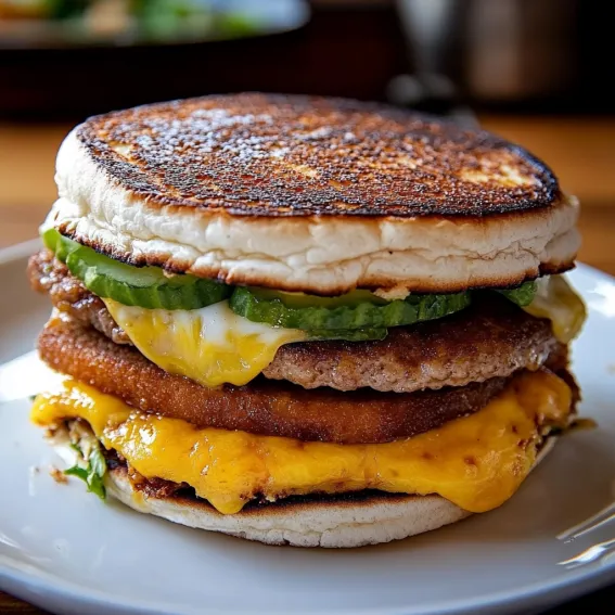 A sandwich with eggs, avocado, and bacon.