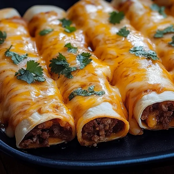 A tasty snack plate piled with cheese- and beef-filled bites.