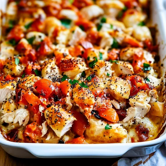 A pan filled with chicken, tomatoes, and potatoes.