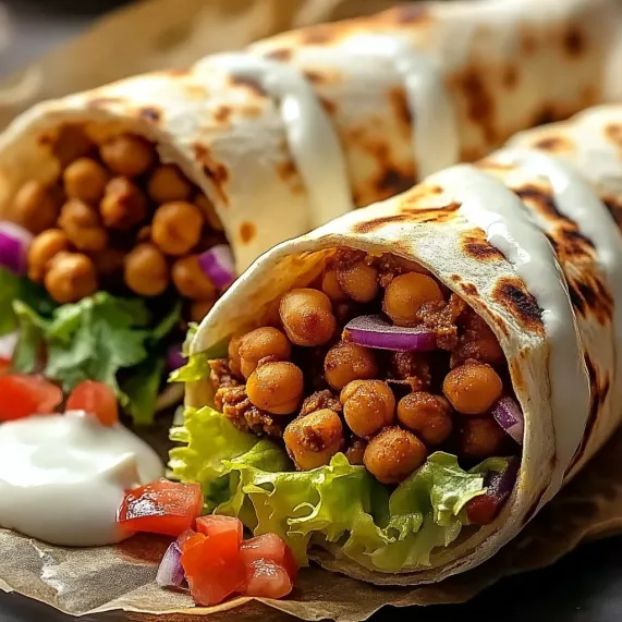 A burrito with beans and tomatoes.