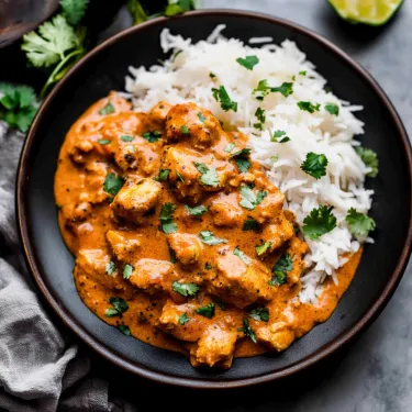 A bowl of rice and meat.