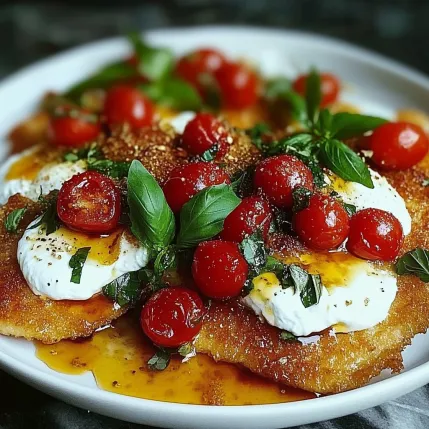 A plate of food with tomatoes and cheese.