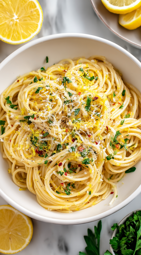 A bowl of spaghetti with yellow sauce and cheese.