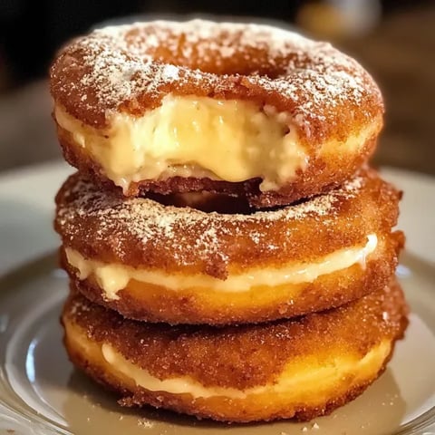 Stacked donut cookies with white icing on top.
